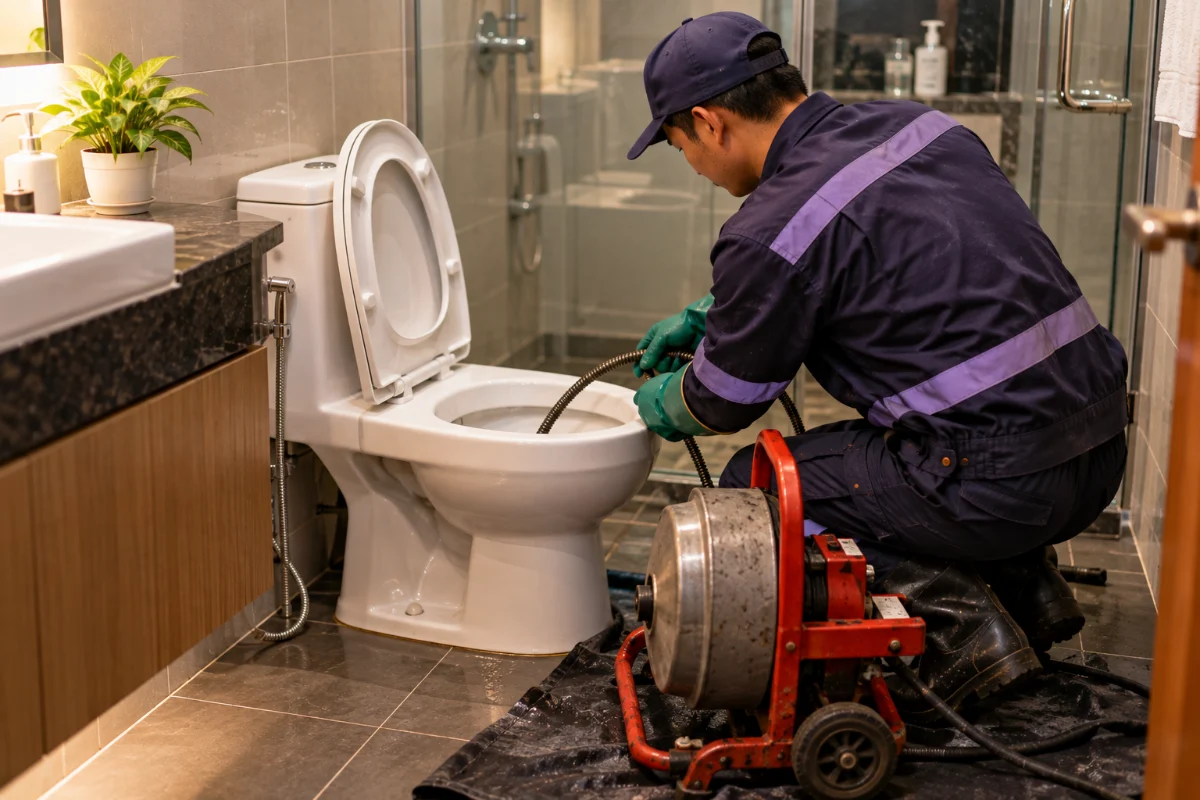 Thông tắc bồn cầu